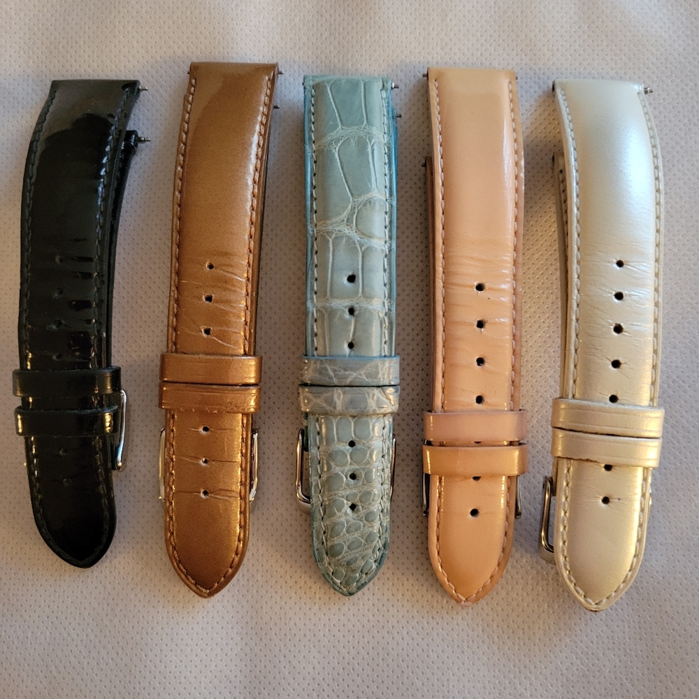 Cream Frosted - Authentic Leather Michele Watchband!